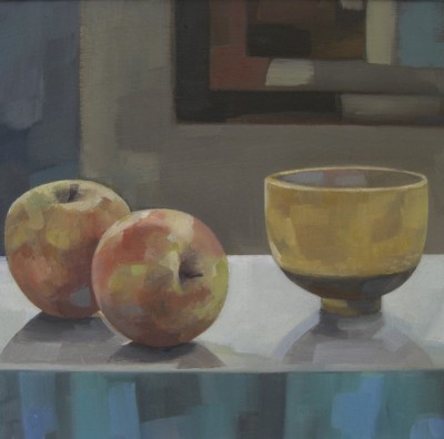 Yellow Bowl With Apples